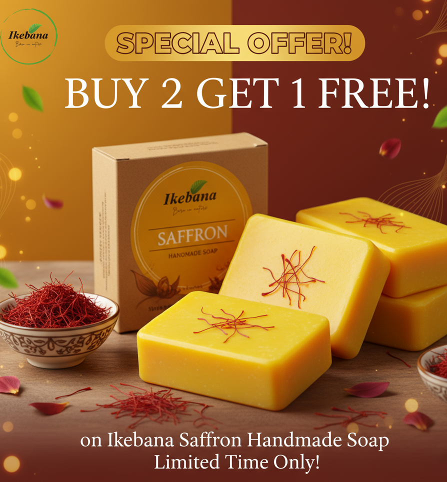 Ikebana Saffron Premium Handmade Soap- Buy 2 Get 1 FREE