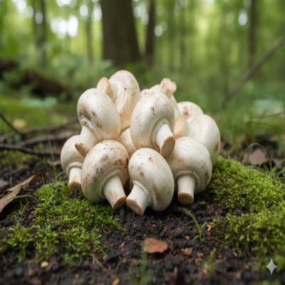 White Button Mushrooms (Agaricus bisporus)