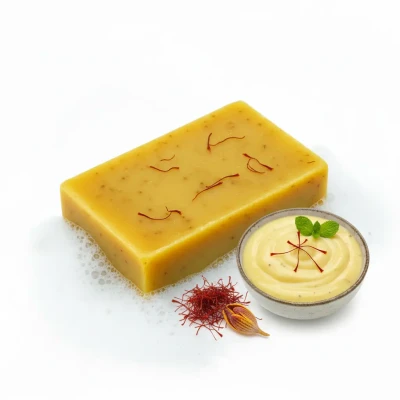 Ikebana Premium Saffron Handmade Soap-90 gm