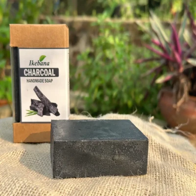 Ikebana Charcoal Handmade Soap-90 gm